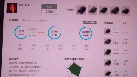 坦克世界效率怎么计算[图1]